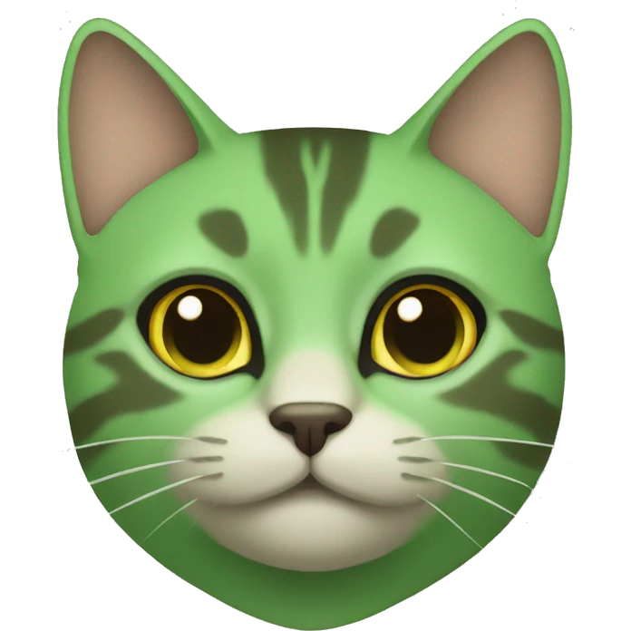 Gato verde emoji