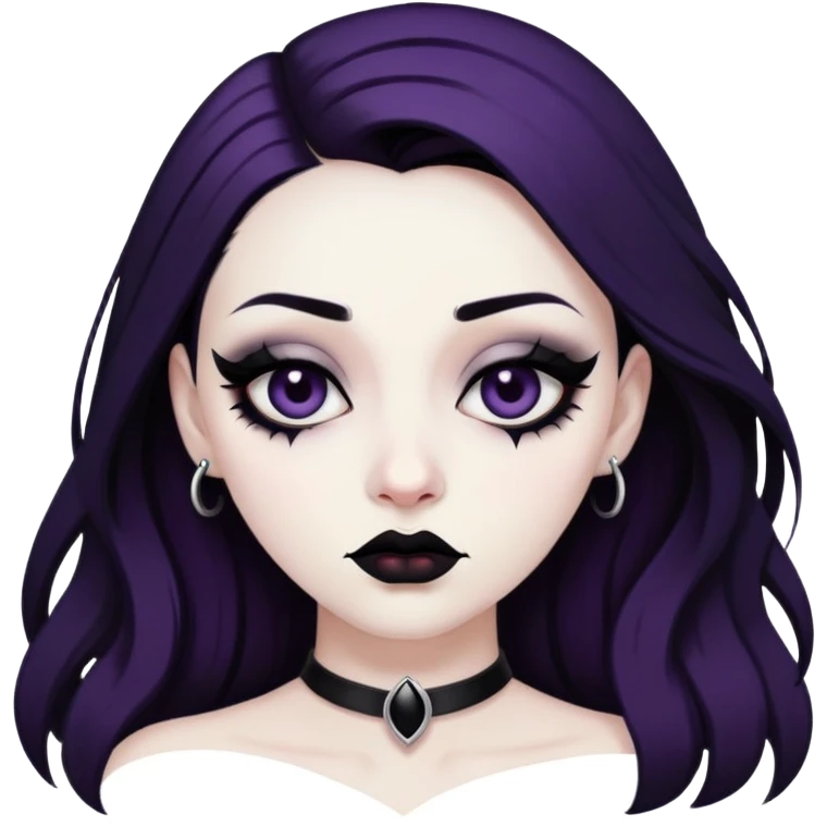 Goth face emoji