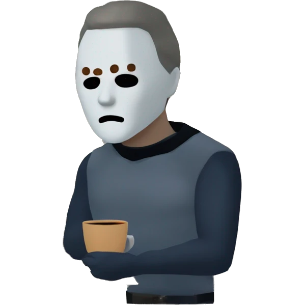 Michael Myers’s staring at window drinking coffee emoji