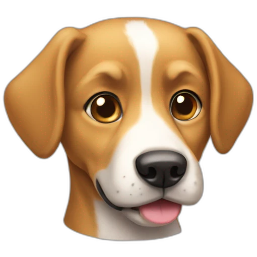 Chien sur un chat emoji