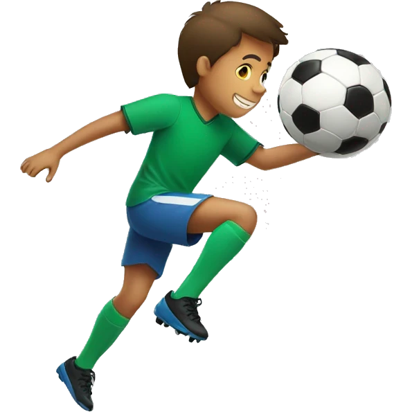 boy balancing a soccer ball emoji