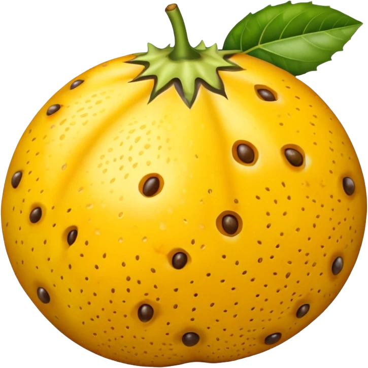 Create a yellow passion fruit emoji emoji