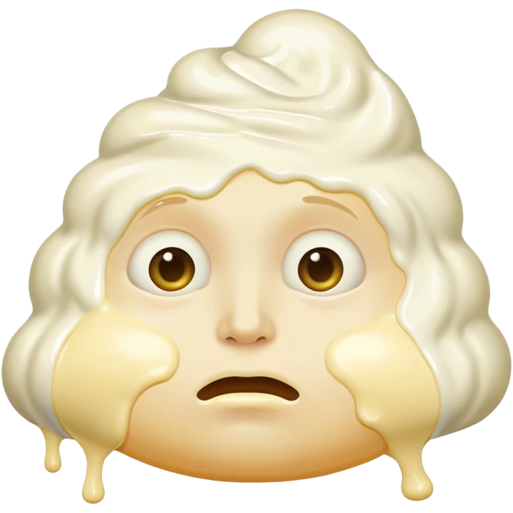 Face covered in mayo emoji
