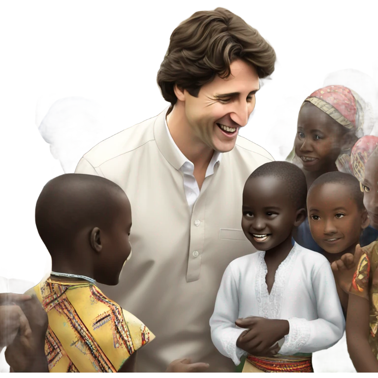 Justin Trudeau Africa emoji