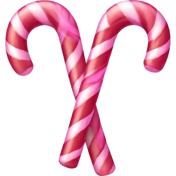 Pink candy canes emoji