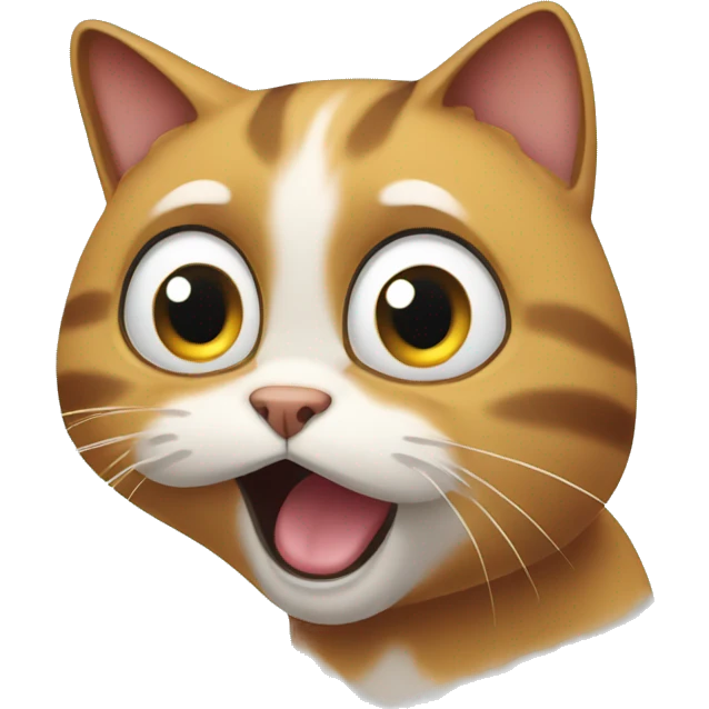Shocked cat emoji