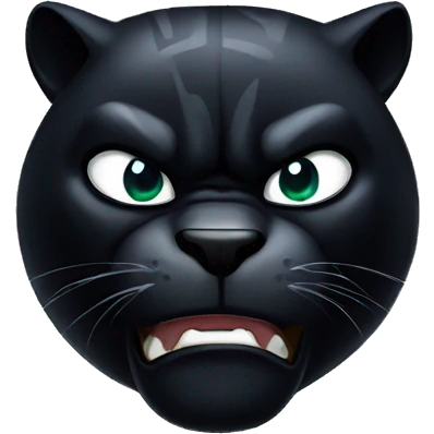 Black panther angry animal emoji