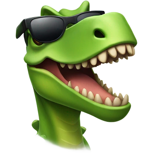 Dinosaur wearing sunglasses  emoji