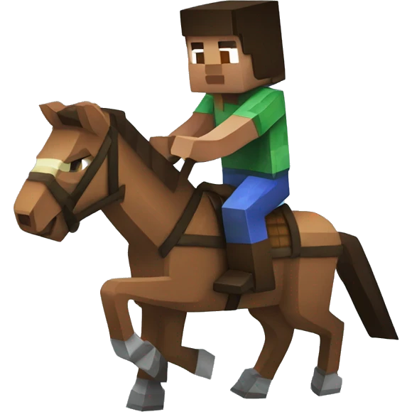 minecraft riding a horse emoji