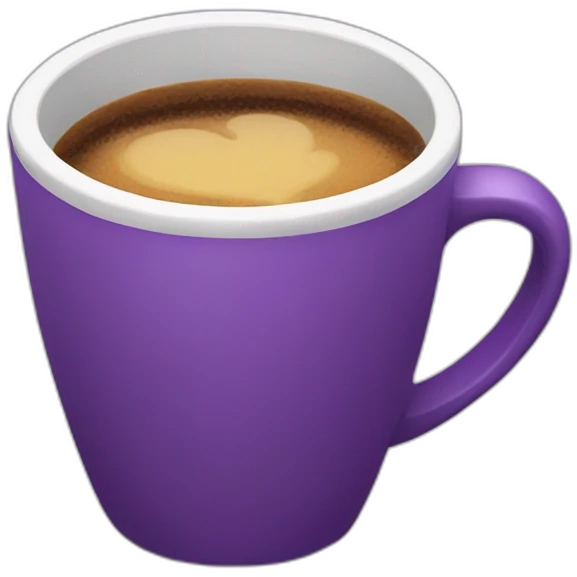 purple coffee cup emoji