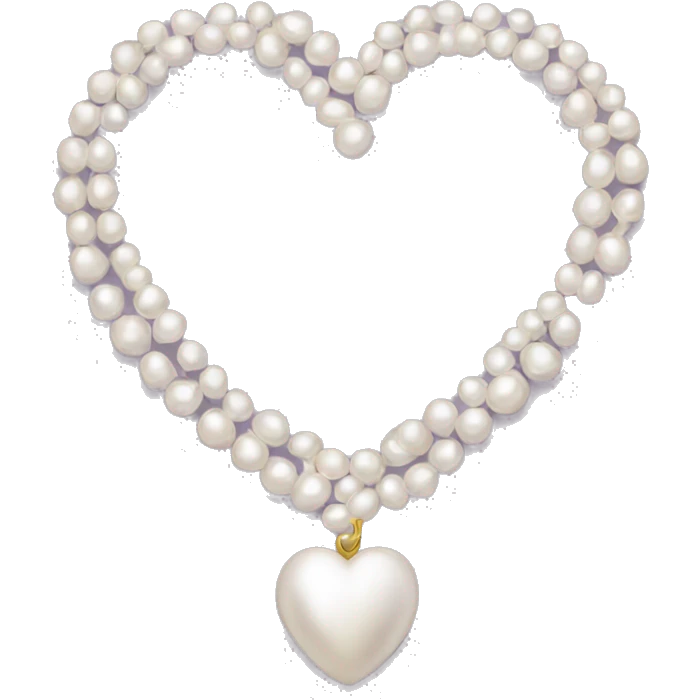 Pearl necklace heart emoji