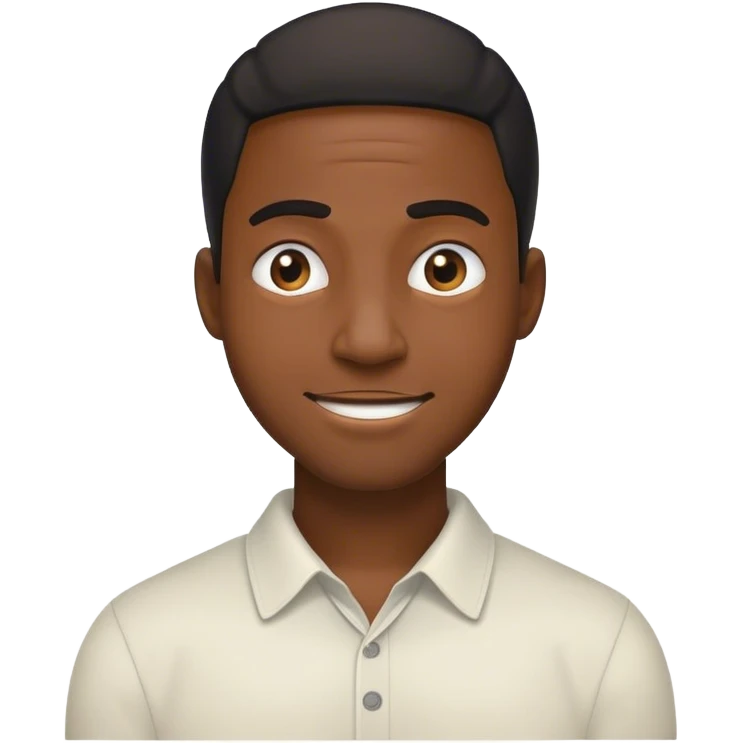 Nervous laugh black guy emoji