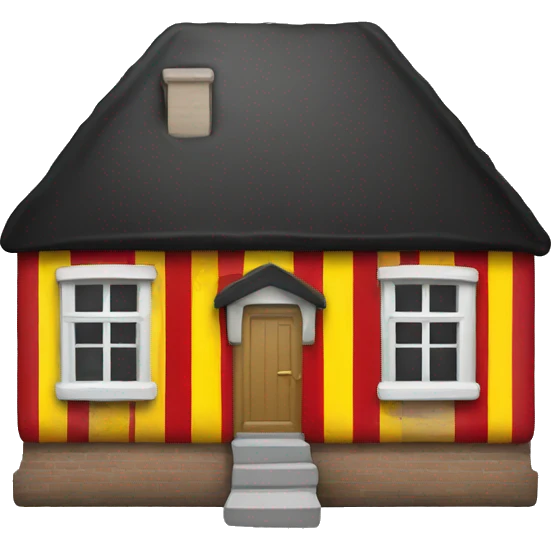 Belgium flag and a house emoji