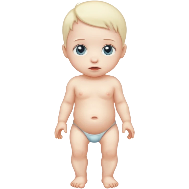 High resolution of   realistic full body baby distorted , no extra hybrid emoji