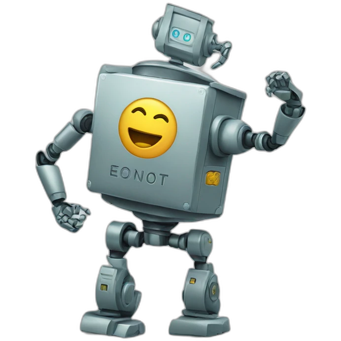 robot flexing money emoji
