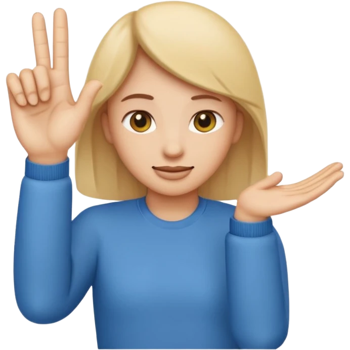 Emoji letter W in sign language  emoji