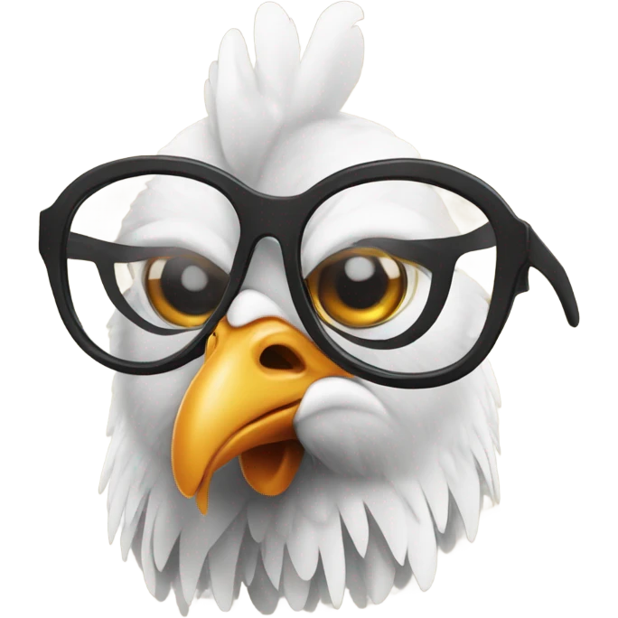 Chicken wing with glasses  emoji