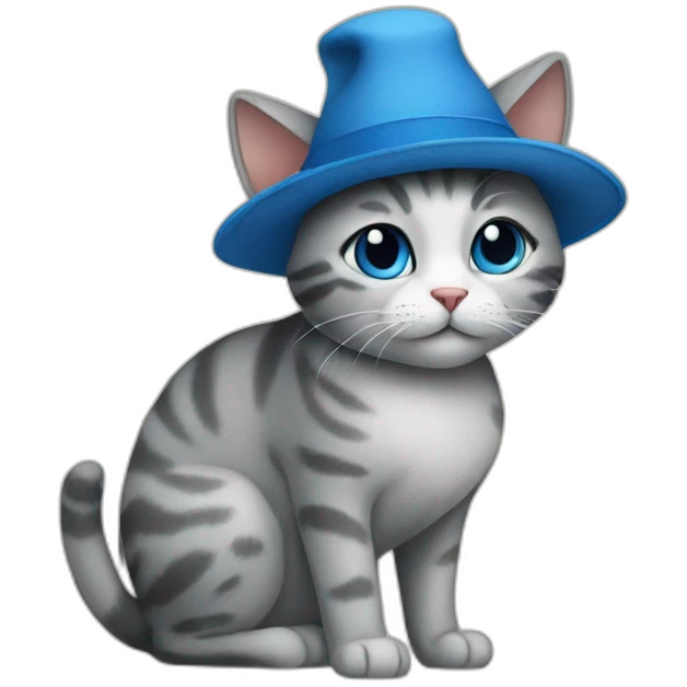 cat with blue hat emoji