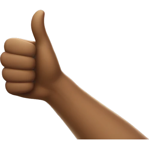 Thumbs up to the sky emoji