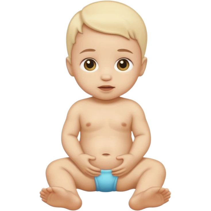 High resolution of   realistic full body baby distorted , no extra hybrid emoji