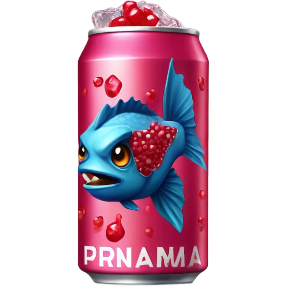 Pomegranate Piranha on an Energy Drink  emoji