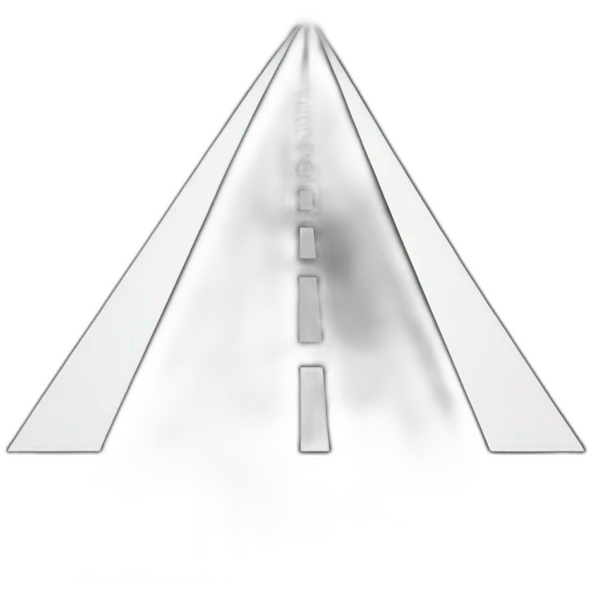 white road on black background emoji