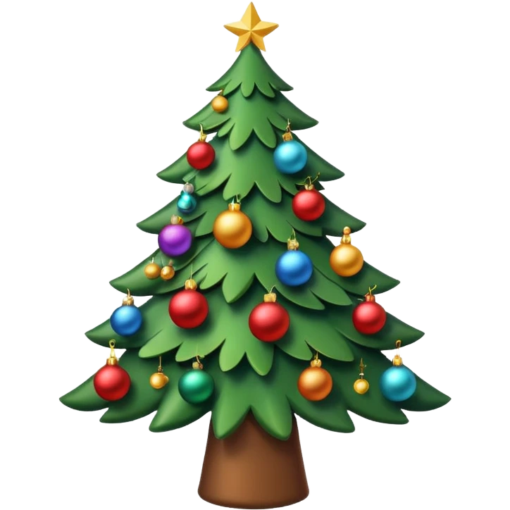 Happy Christmas tree emoji