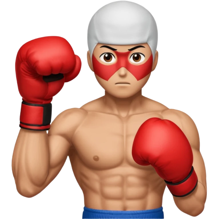 Saitama red hand punch with boxing glove emoji