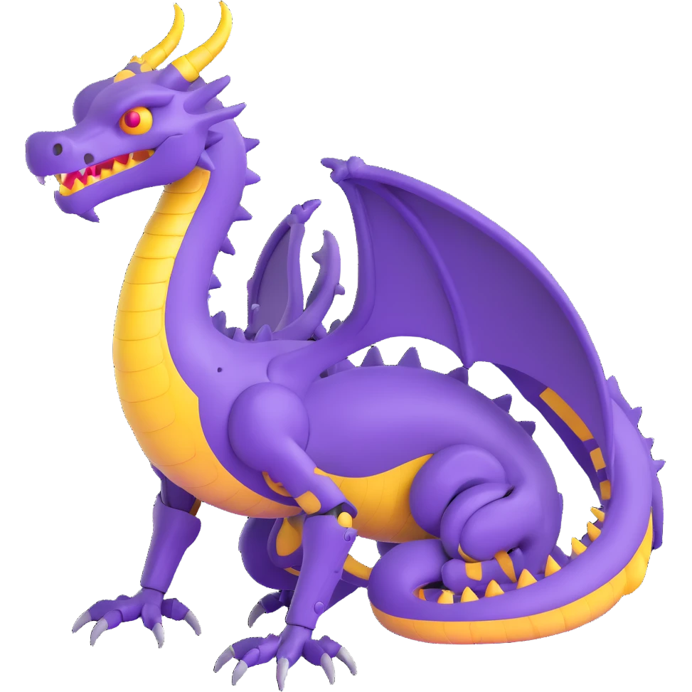 purple robot dragon emoji