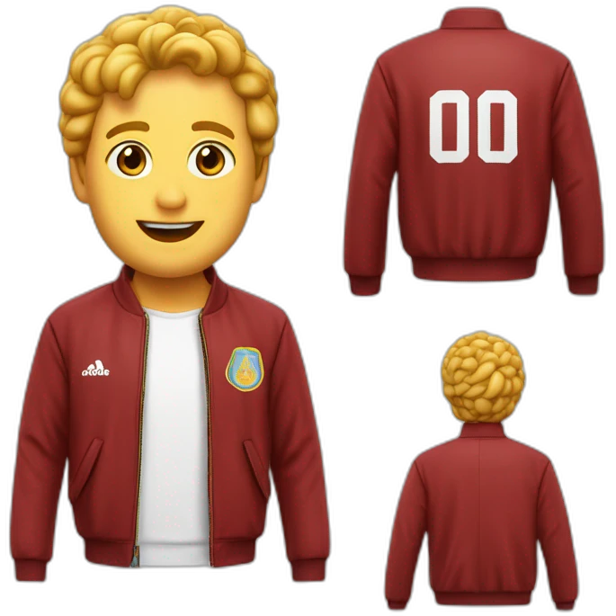 Pape de rome avec blouson de l’OM emoji