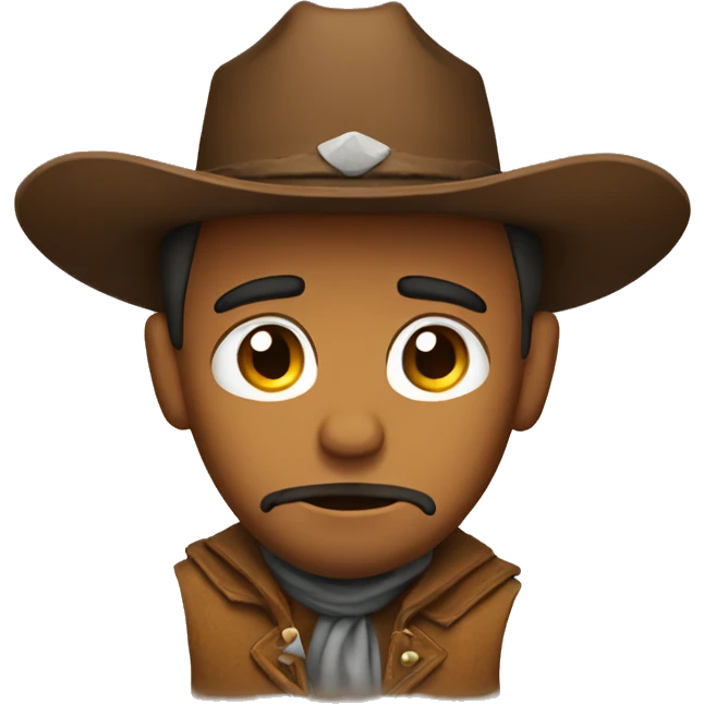 Sad cowboy  emoji