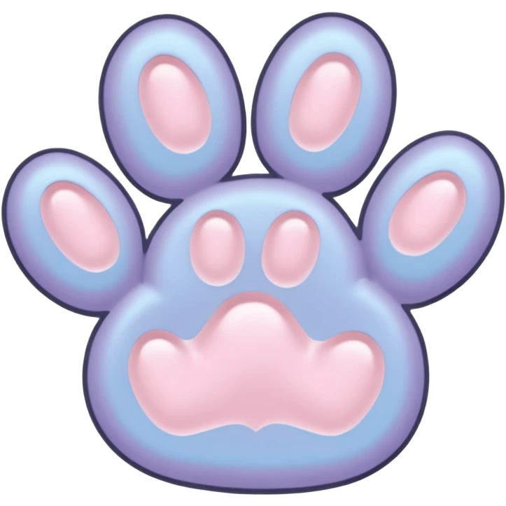 a very light pale pastel #ffbe8c pawprint emoji