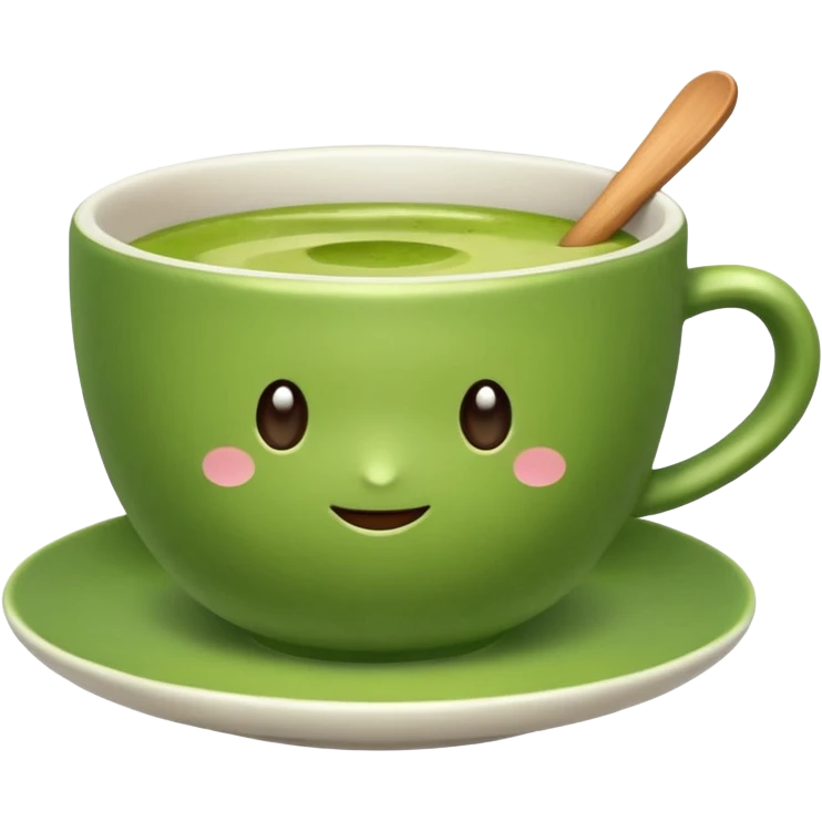 Matcha cup iphone style emoji