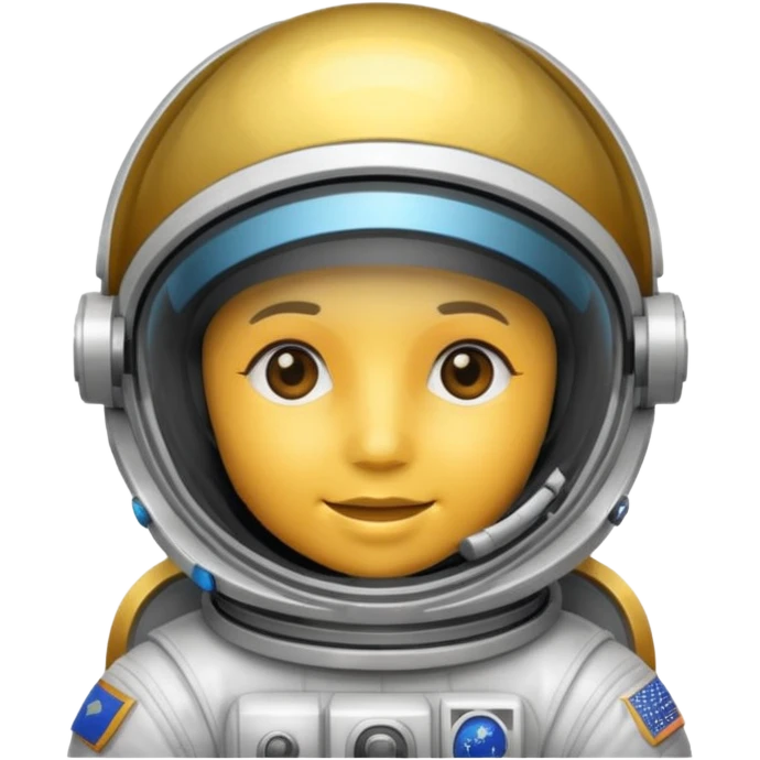 Astronaut helmet with Suggests a contained environment and communication. emoji
