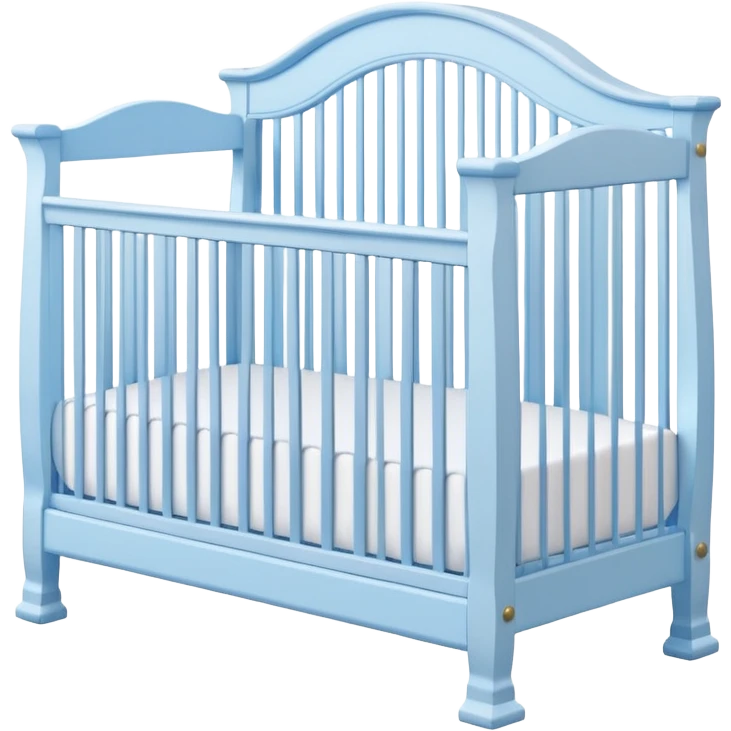 Pastel blue and white crib  emoji