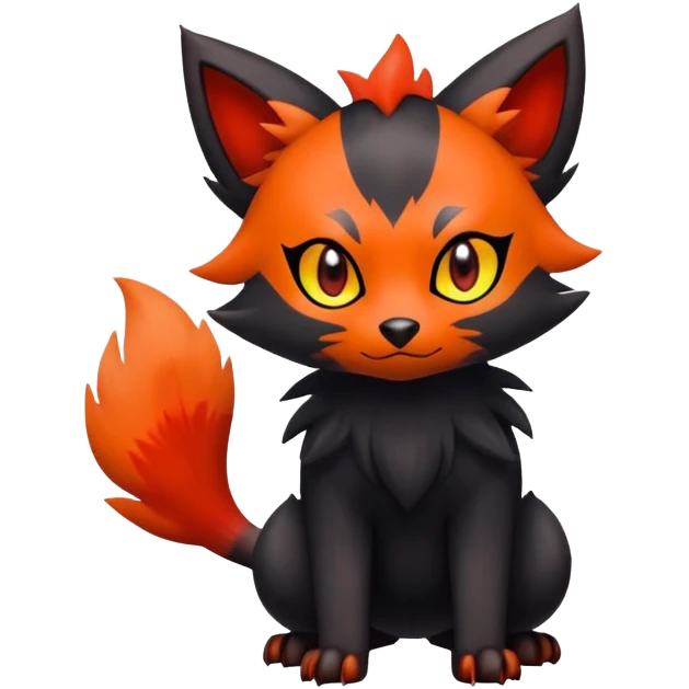 Zorua-Litten-Fakémon-hybrid-creature (full body)  emoji