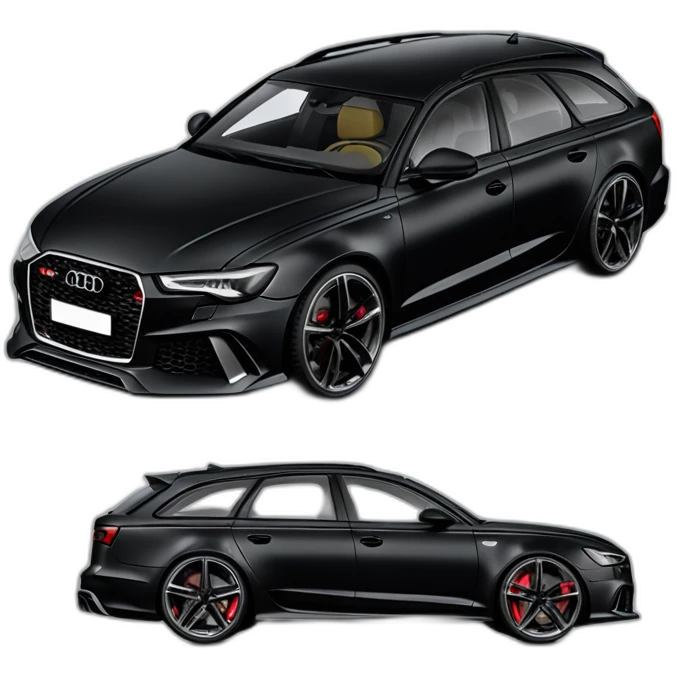 audi rs6 full blackcat emoji