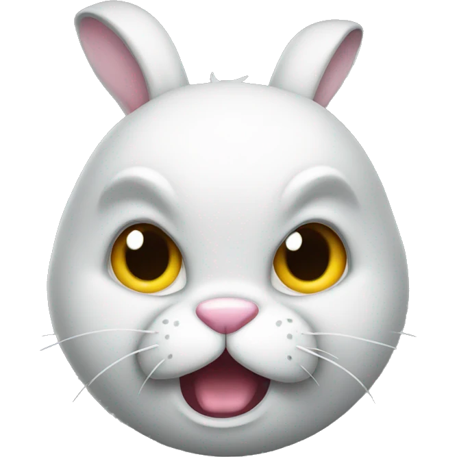 bunny with angry face emoji