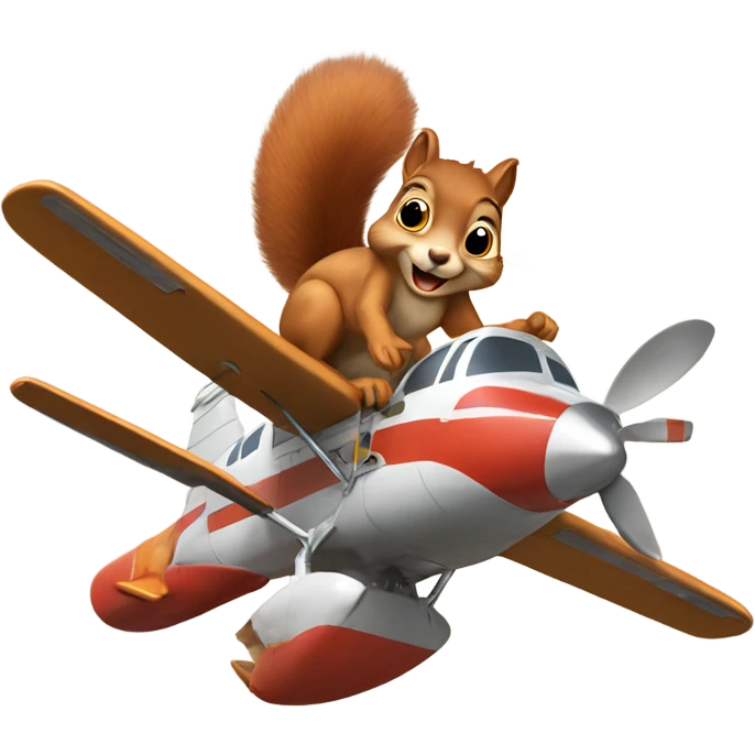 Squirrel jumping out of a plane  emoji