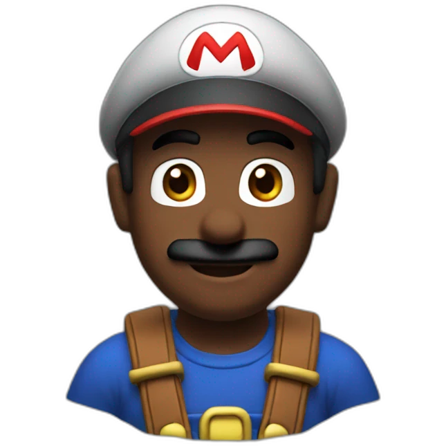black mario emoji