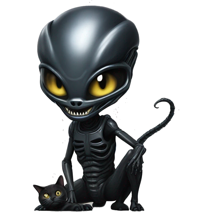 xenomorph with cat emoji