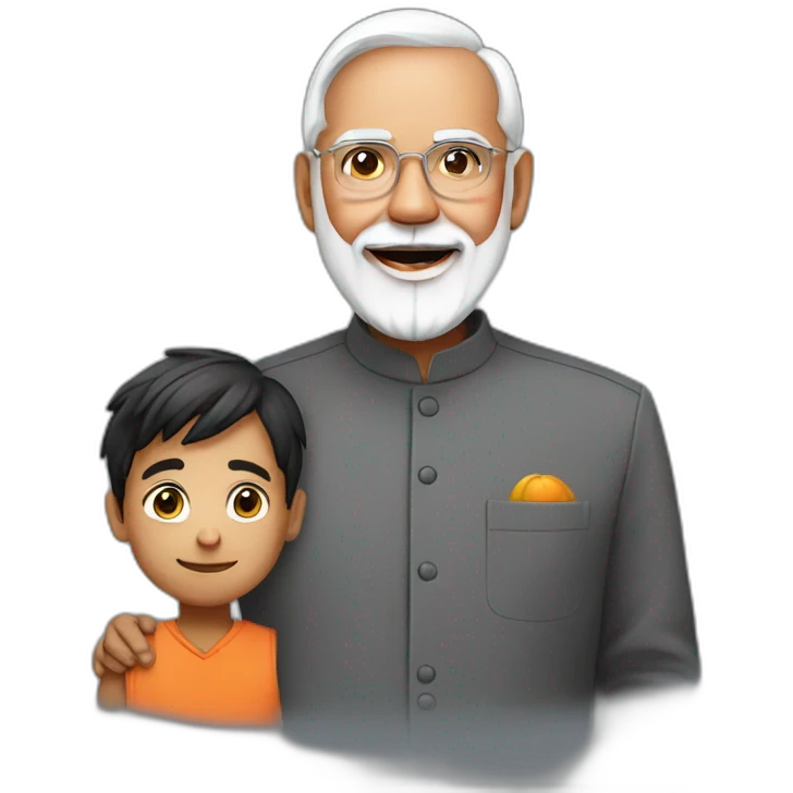 Modi with small boy emoji