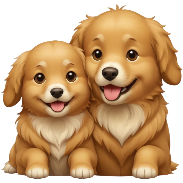 a cute dog couple emoji