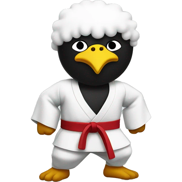 karate black afro chicken emoji
