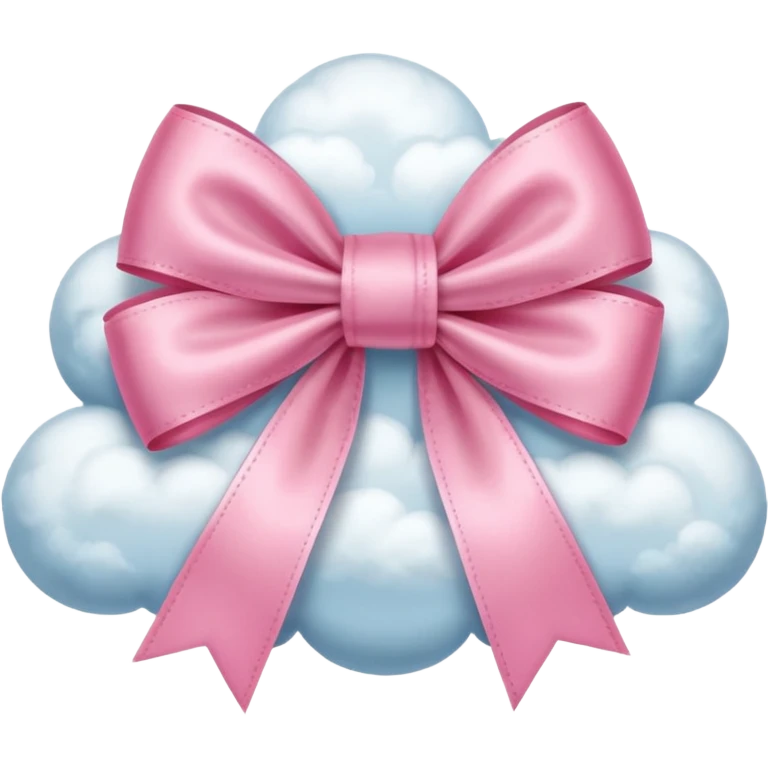 pink bow + cloud emoji