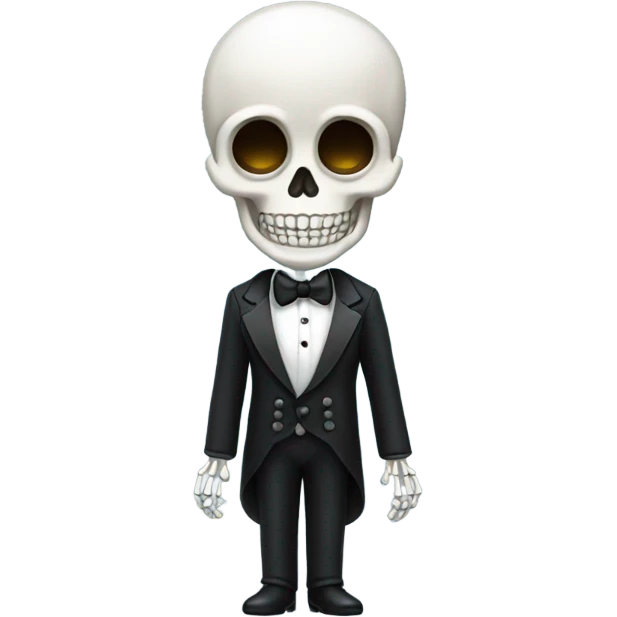 Skeleton in a tuxedo  emoji