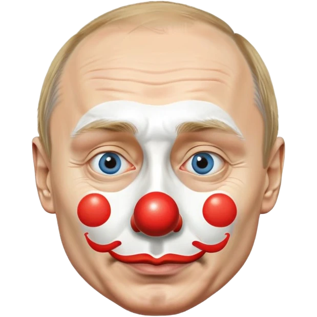 Putin with a clown nose emoji
