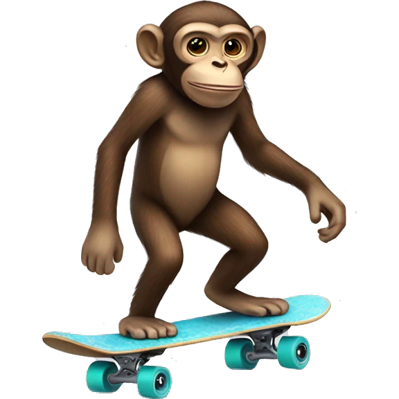 monkey on a skateboard  emoji