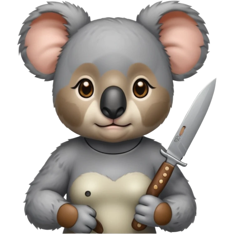 Female koala with knife emoji
