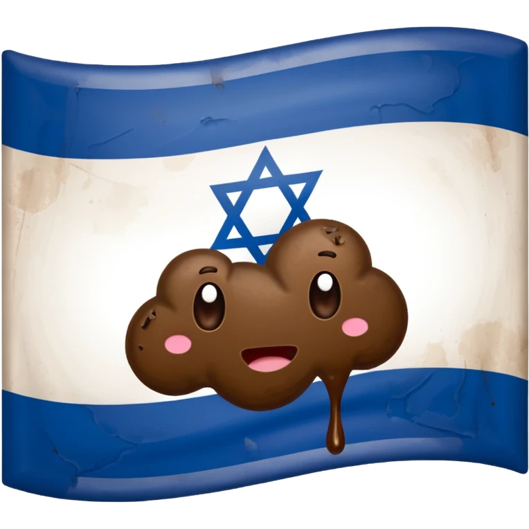 Flag of israel with poop emoji